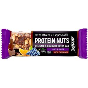 AMIX Protein Nuts Bar 1 Barretta Da 40 Grammi Arachidi E Caramello Con Cioccolato