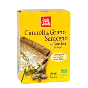 BAULE VOLANTE Cannoli Di Grano Saraceno Alla Nocciola 5 Confezioni Da 25 Grammi