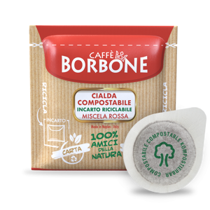 Borbone 600 Cialde Red Rossa ESE in Carta Filtro 44 mm