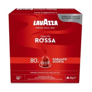 Lavazza 80 Capsule Qualità Rossa Compatibili Nespresso int 10 Alluminio