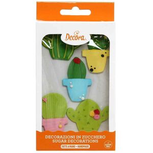 5 Decorazioni Cactus In Zucchero Decora