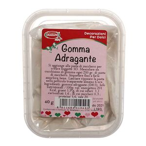 Graziano Gomma Adragante In Polvere Per Pasta Di Zucchero 40 G