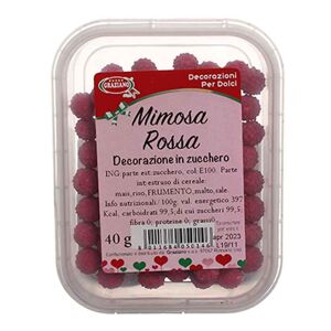 Graziano Palline Di Zucchero Rosse Mimosa Per Decorazione 40 G