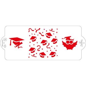 Stencil Per Torte Laurea 10x25 Cm Decora