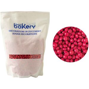 Mini Lenti Di Cioccolato Color Rosso Per Cake Design 1kg Bakery