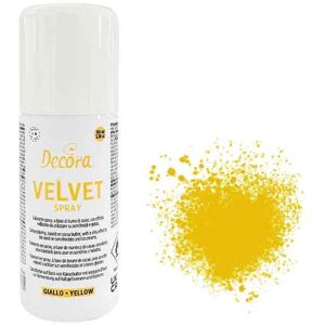 Colorante Alimentare Spray Effetto Velluto Giallo 100 Ml Decora