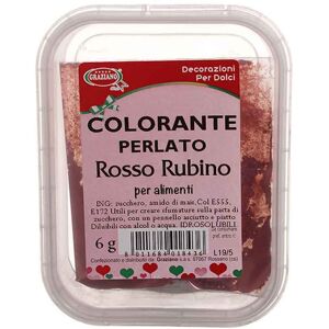 Graziano Colorante In Polvere Per Alimenti Rosso Rubino Perlato 6 G