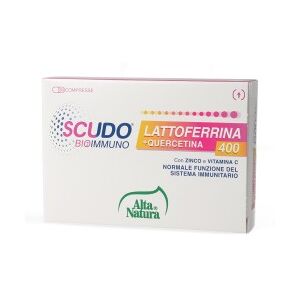 ALTA NATURA-INALME Srl Alta Natura Scudo Bioimmuno Lattoferrina 400 + Quercitina 30 Compresse