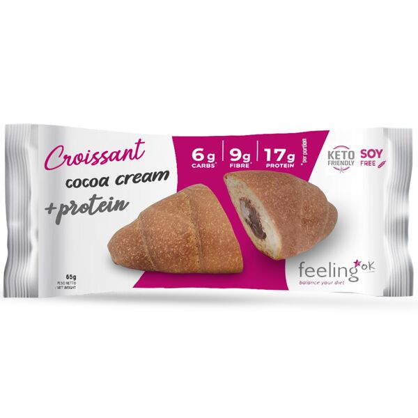 feeling ok croissant ripieno al cacao + protein 65 gr