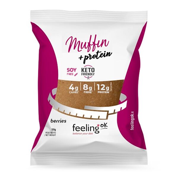 feeling ok muffin + protein 50 gr frutti di bosco