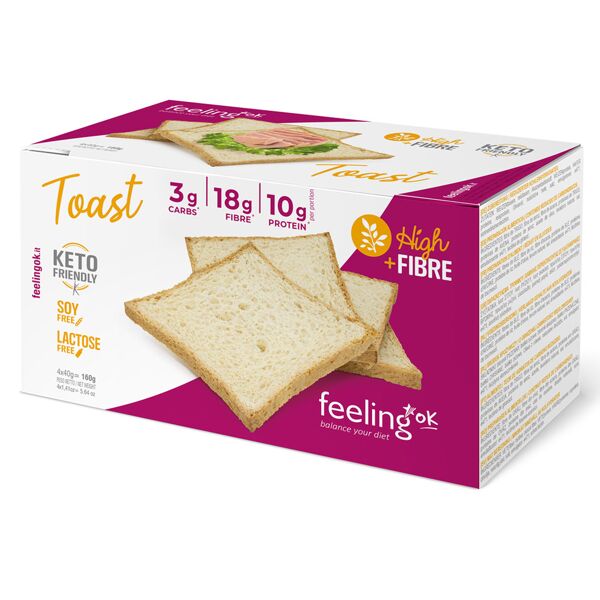 feeling ok toast + fibre 160 gr naturale