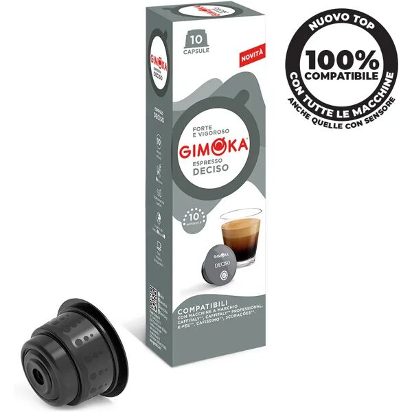 gimoka 100 capsule deciso compatibili con sistema caffitaly, caffitaly professional, cafissimo, k-fee system, verismo by starbucks