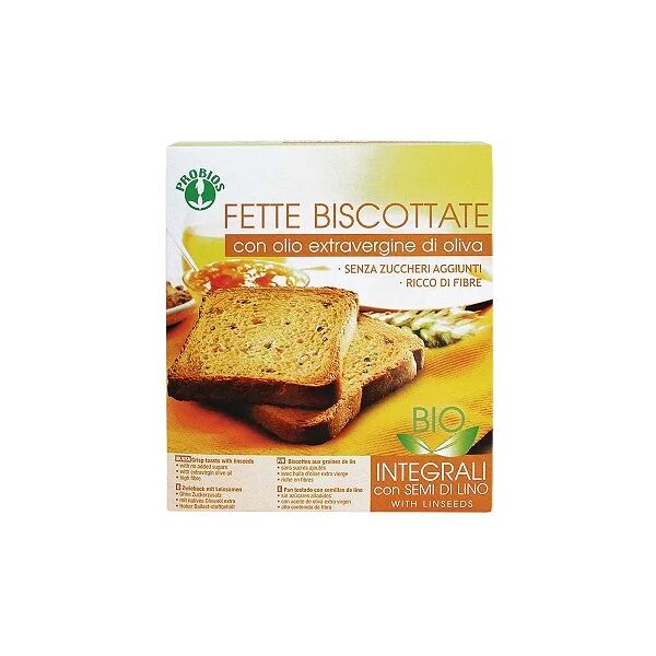 probios fette biscottate integrali con semi di lino biologico 270 g