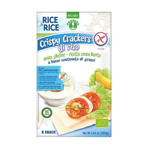 rice&rice crispy crackers riso senza glutine senza lievito 160 g