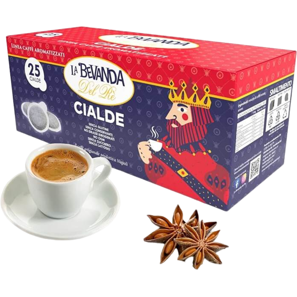 la bevanda del rè caffè all'anice  - box 25 cialde ese44 da 7.5g