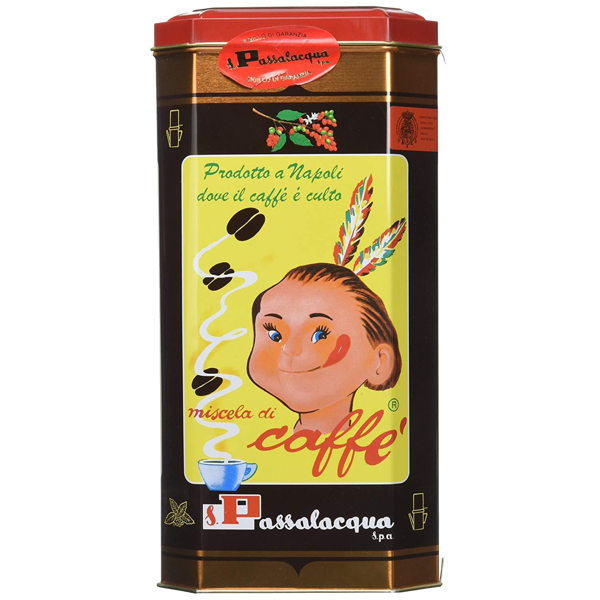 passalacqua caffè  moana - gusto morbido - 100% arabica - lattina 1kg macinato