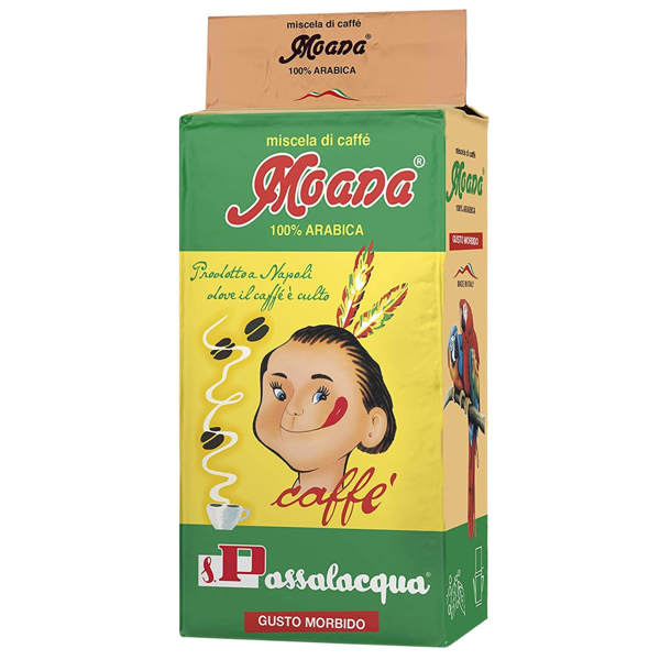 passalacqua caffè  moana - gusto morbido - 100% arabica - pacchetto 250g macinato