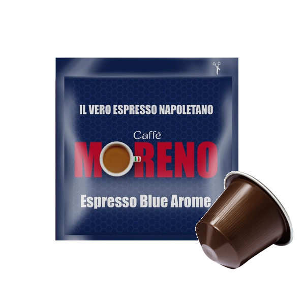 caffè moreno - aroma blu - box 100 capsule compatibili nespresso da 5.2g