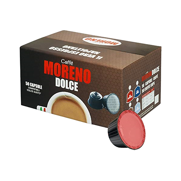 caffè moreno - aroma espresso - box 50 capsule compatibili dolce gusto da 7g