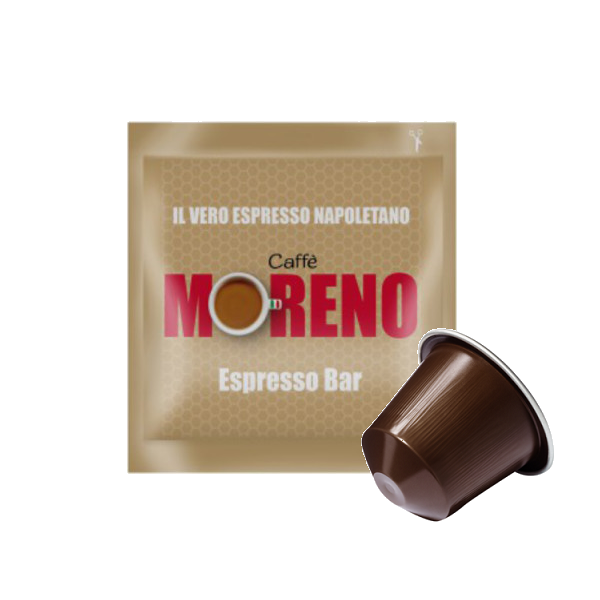 caffè moreno - aroma espresso - box 100 capsule compatibili nespresso da 5.2g