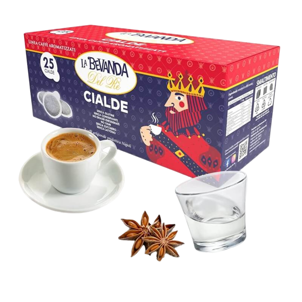 la bevanda del rè caffè alla sambuca  - box 25 cialde ese44 da 7.5g