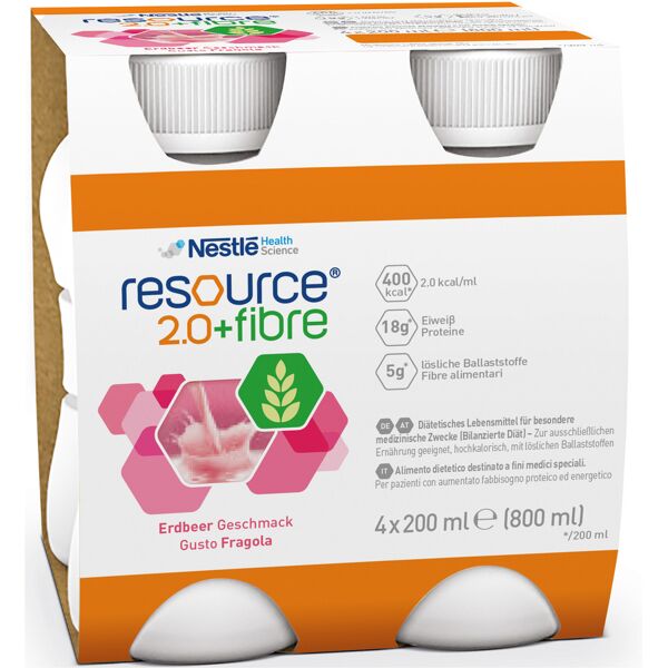 reseurce resource junior fibre fragola 200 ml 4 pezzi