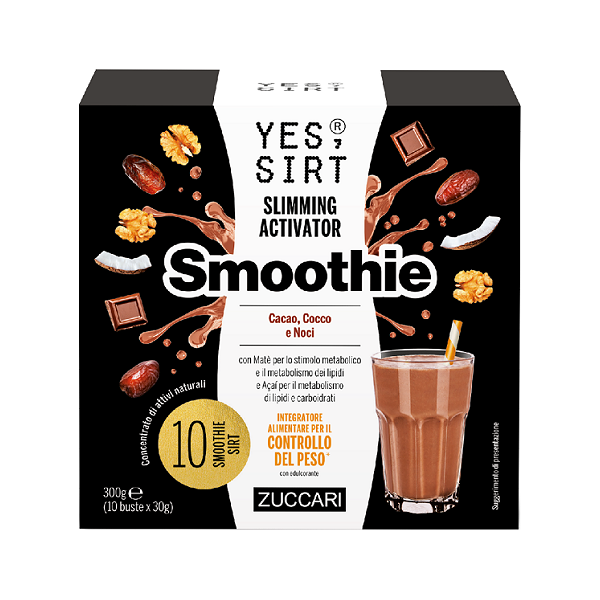 zuccari yes sirt smoothie cacao cocco noci 10 pezzi x 30 g