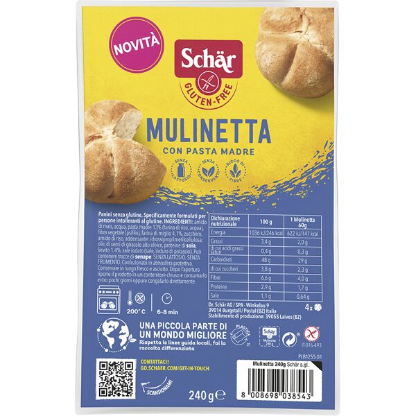 schar mulinetta 4 pezzi da 60 g