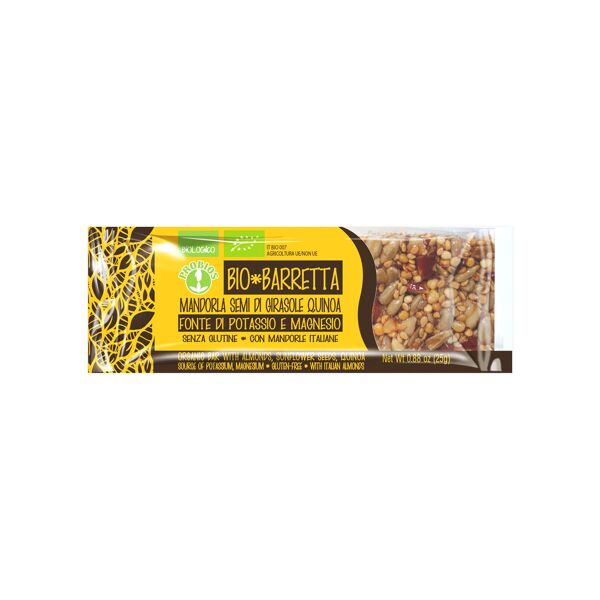 probios bio barretta - mandorla semi di girasole quinoa 1 barretta da 25 grammi
