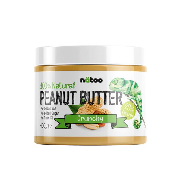 natoo 100% natural peanut butter crunchy 400 grammi