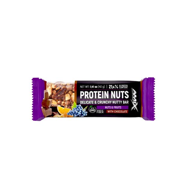 amix protein nuts bar 1 barretta da 40 grammi mandorla e semi di zucca con cioccolato