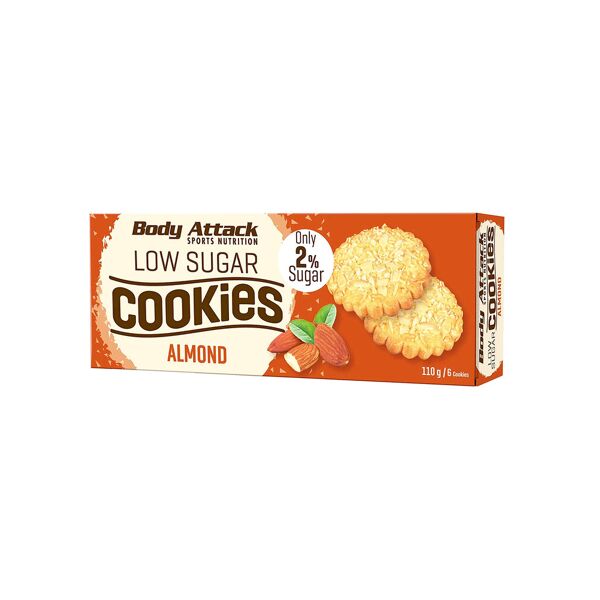 body attack low sugar cookies almond 6 biscotti da 18 grammi