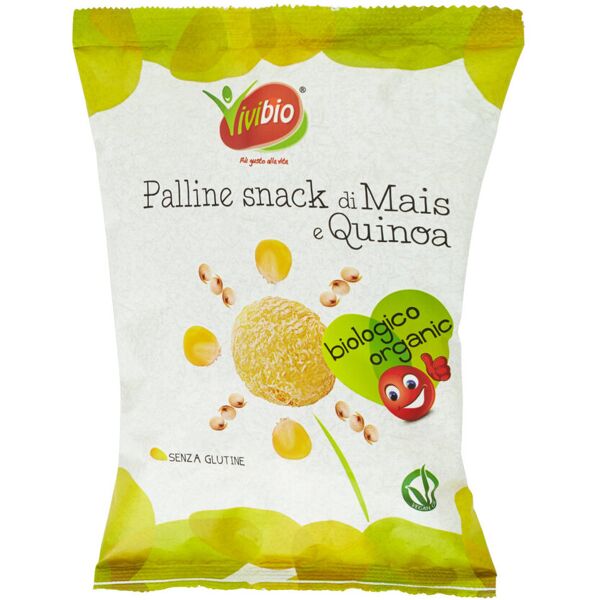 vivibio palline snack di mais e quinoa 40 grammi