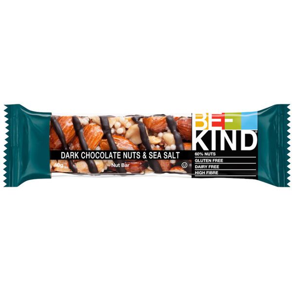 be-kind cioccolato fondente con noci e sale marino 1 barretta da 40 grammi