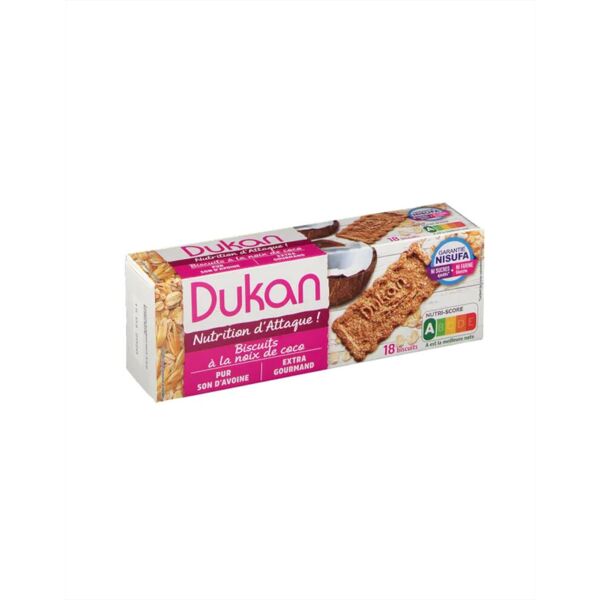 dukan biscotti di crusca d'avena gusto noce di cocco 225 grammi