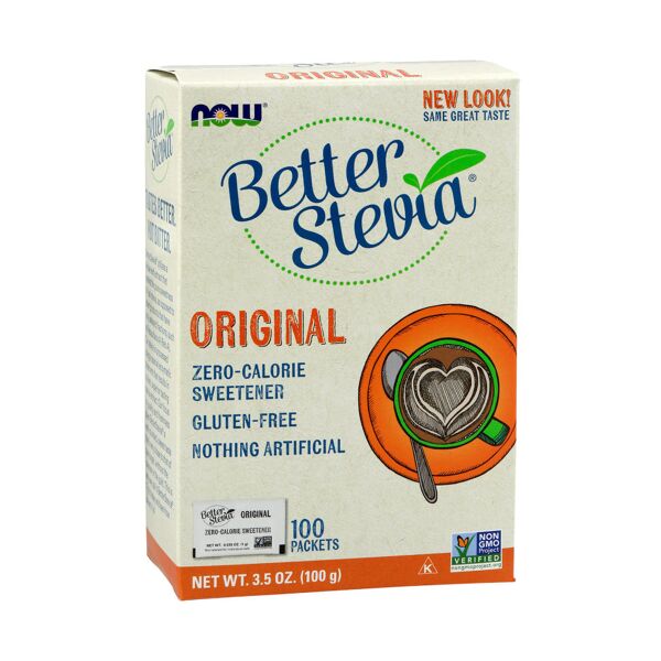 now foods better stevia 100 bustine da 1 grammo original