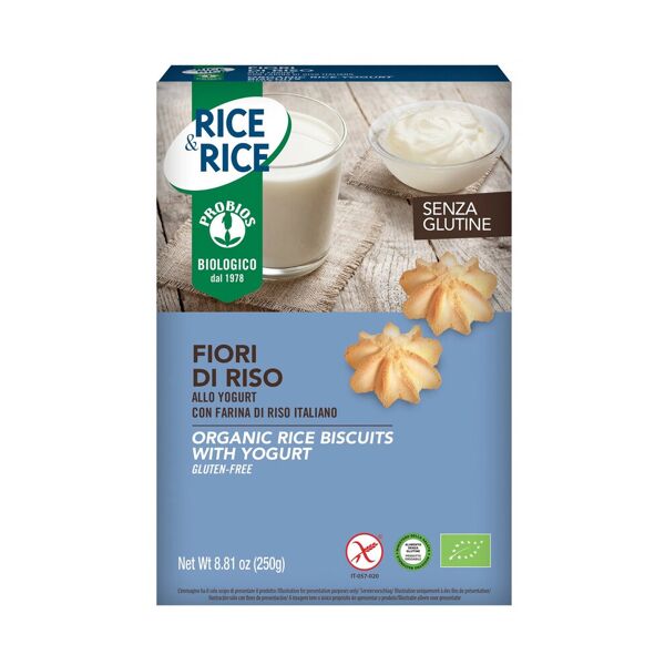 probios rice & rice - fior di riso allo yogurt 250 grammi