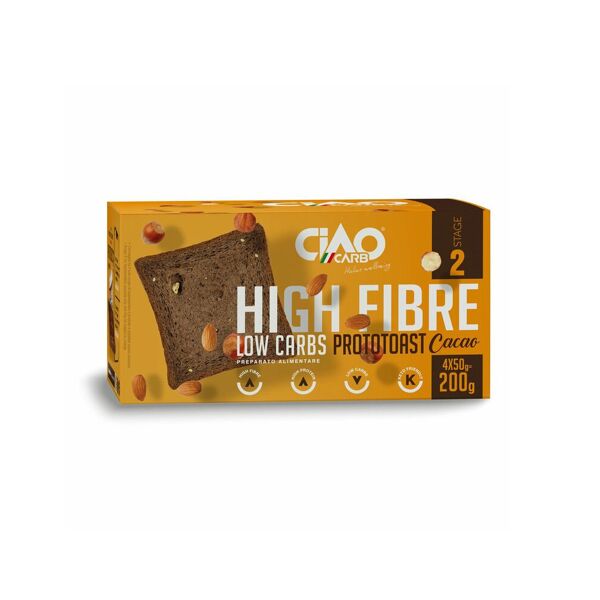 ciaocarb prototoast - stage 2 4 confezioni da 50 grammi cacao