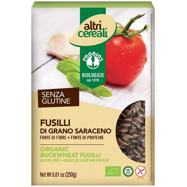 probios altri cereali - fusilli 100% grano saraceno 250 grammi