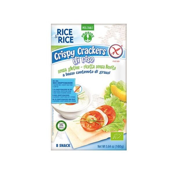 probios rice & rice - crispy crackers di riso 8 porzioni da 20 grammi