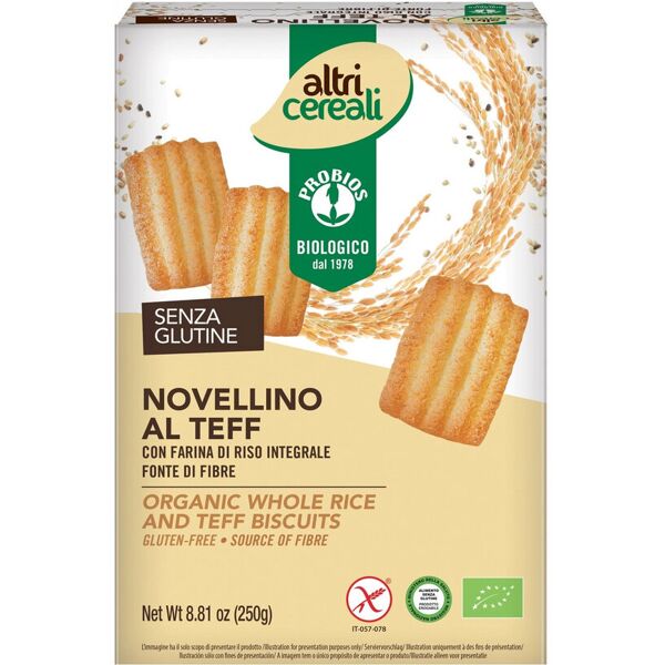 probios altri cereali - novellino al teff con riso integrale 250 grammi