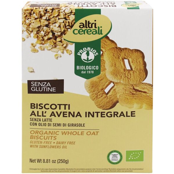 probios altri cereali - biscotti all'avena integrali 250 grammi