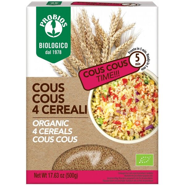 probios cous cous ai 4 cereali 500 grammi