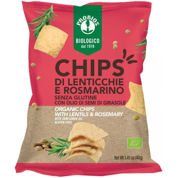 probios chips con lenticchie e rosmarino 40 grammi