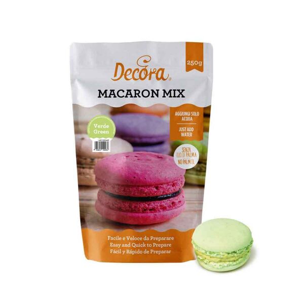 preparato macarons in polvere verde 250 g decora