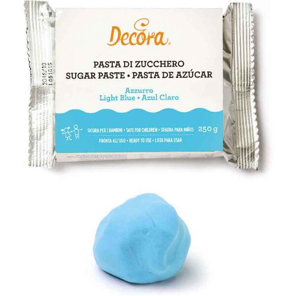 pasta di zucchero azzurra per copertura e dettagli 250 g decora