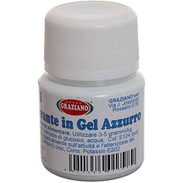 graziano colorante in gel concentrato per alimenti azzurro 20 g