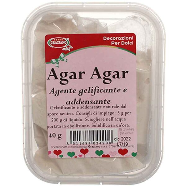 graziano agar agar vegetale naturale in polvere 40 g