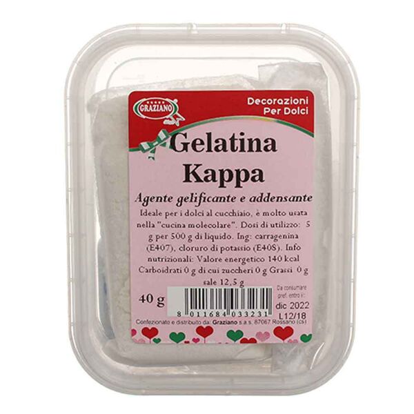 graziano gelatina kappa gelificante vegetale in polvere 40 g