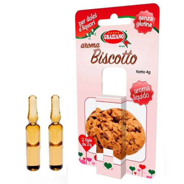 graziano aroma liquido per dolci gusto biscotto 4g 2 fialette